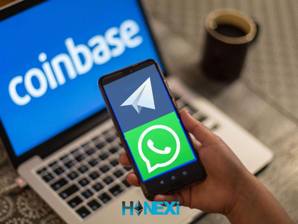 Coinbase WhatsApp Telegram